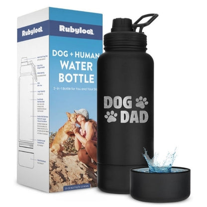 Dog + Human Travel Water Bottle & Bowl