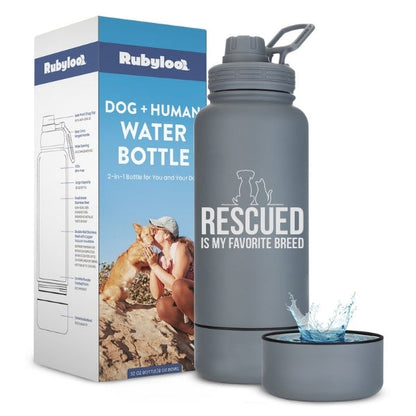 Dog + Human Travel Water Bottle & Bowl