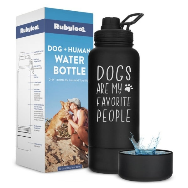 Dog + Human Travel Water Bottle & Bowl