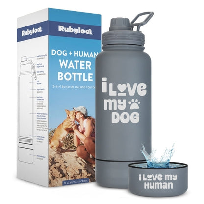 Dog + Human Travel Water Bottle & Bowl
