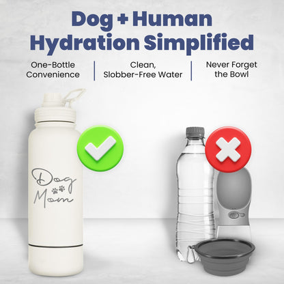 Dog + Human Travel Water Bottle & Bowl