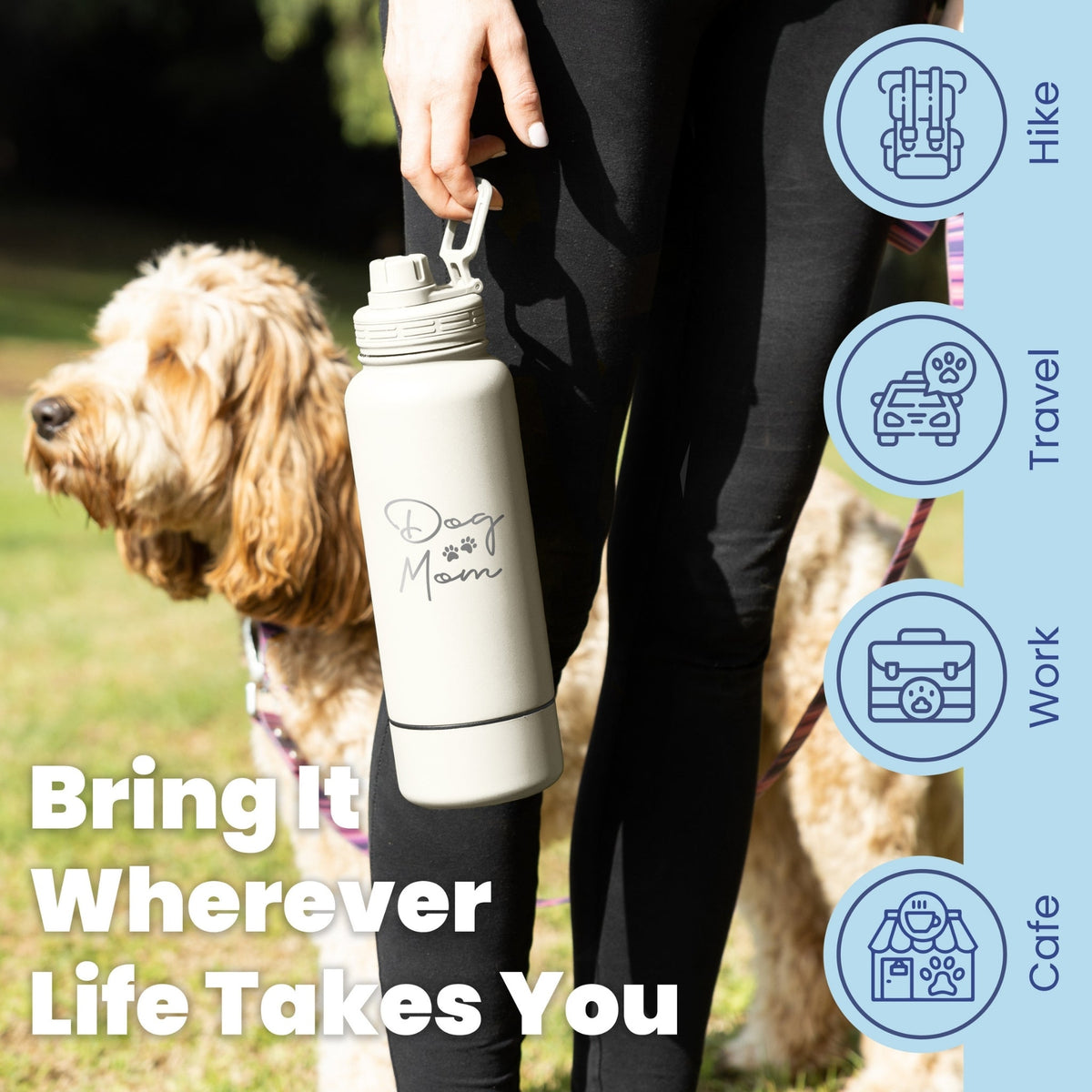 Dog + Human Travel Water Bottle & Bowl