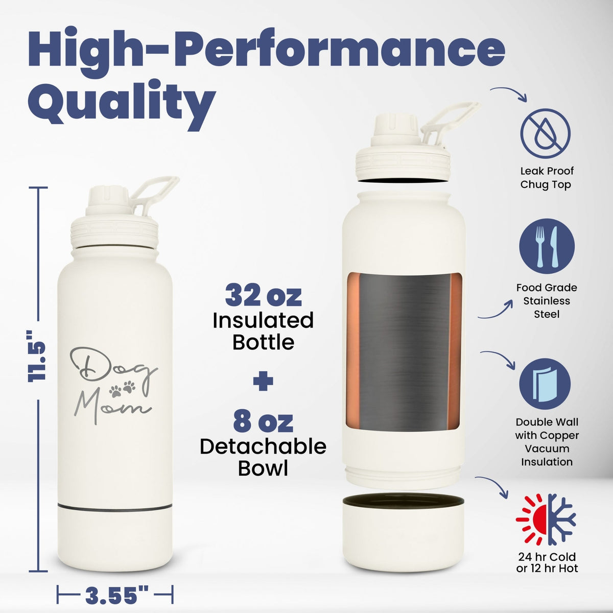 Dog + Human Travel Water Bottle & Bowl