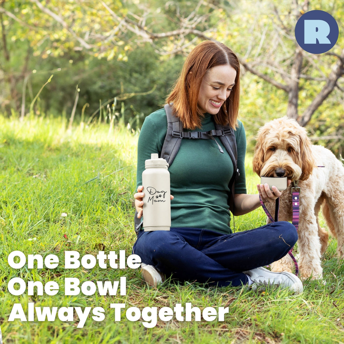 Dog + Human Travel Water Bottle & Bowl