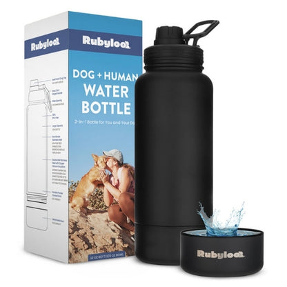 Dog + Human Travel Water Bottle & Bowl
