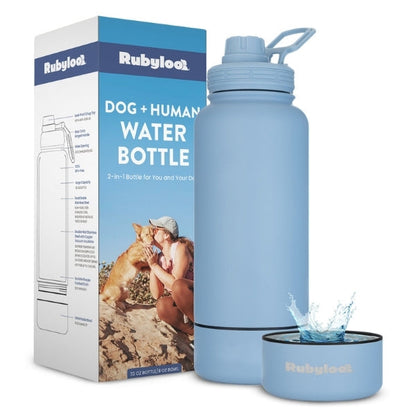 Dog + Human Travel Water Bottle & Bowl
